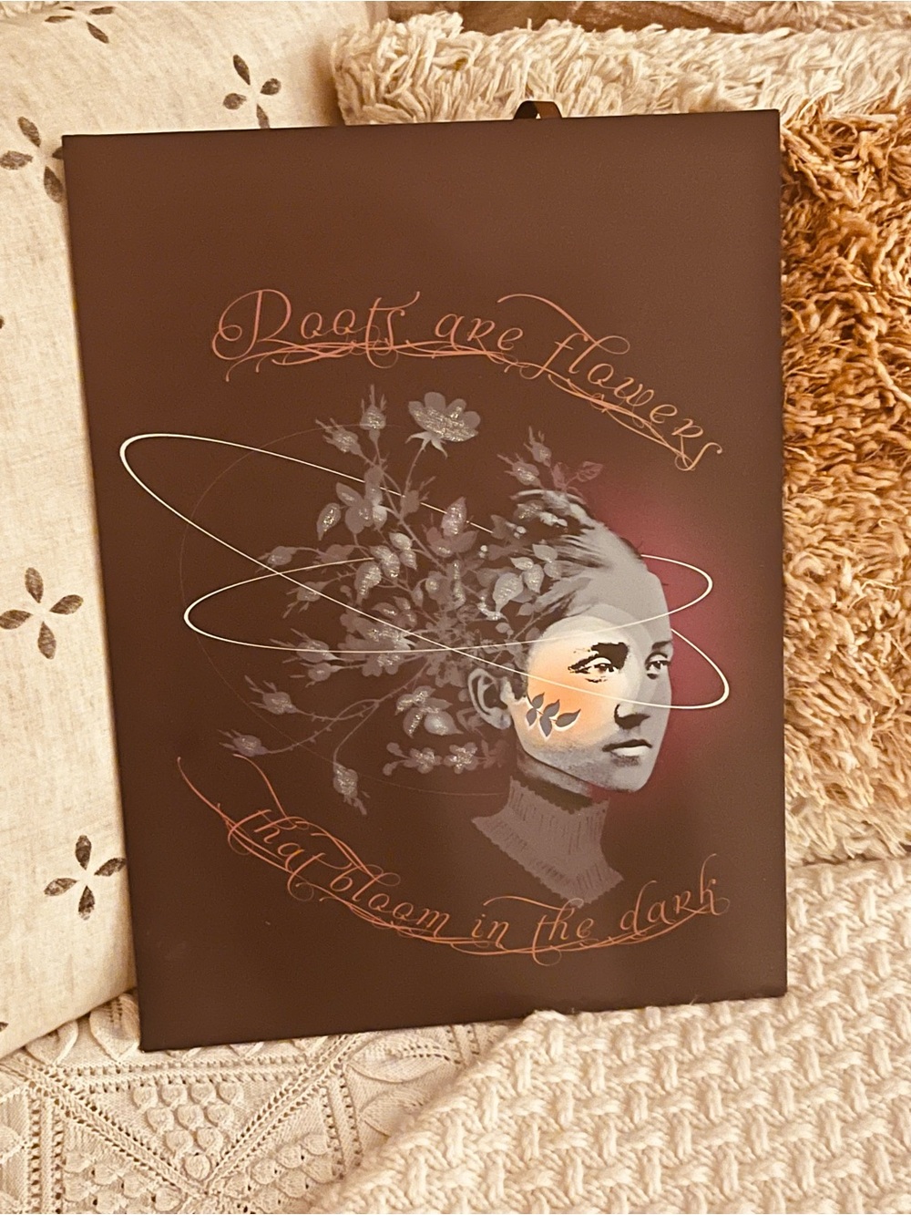 Papaya Wall Art Print - Brown Floral Portrait "Roots are Flowers"